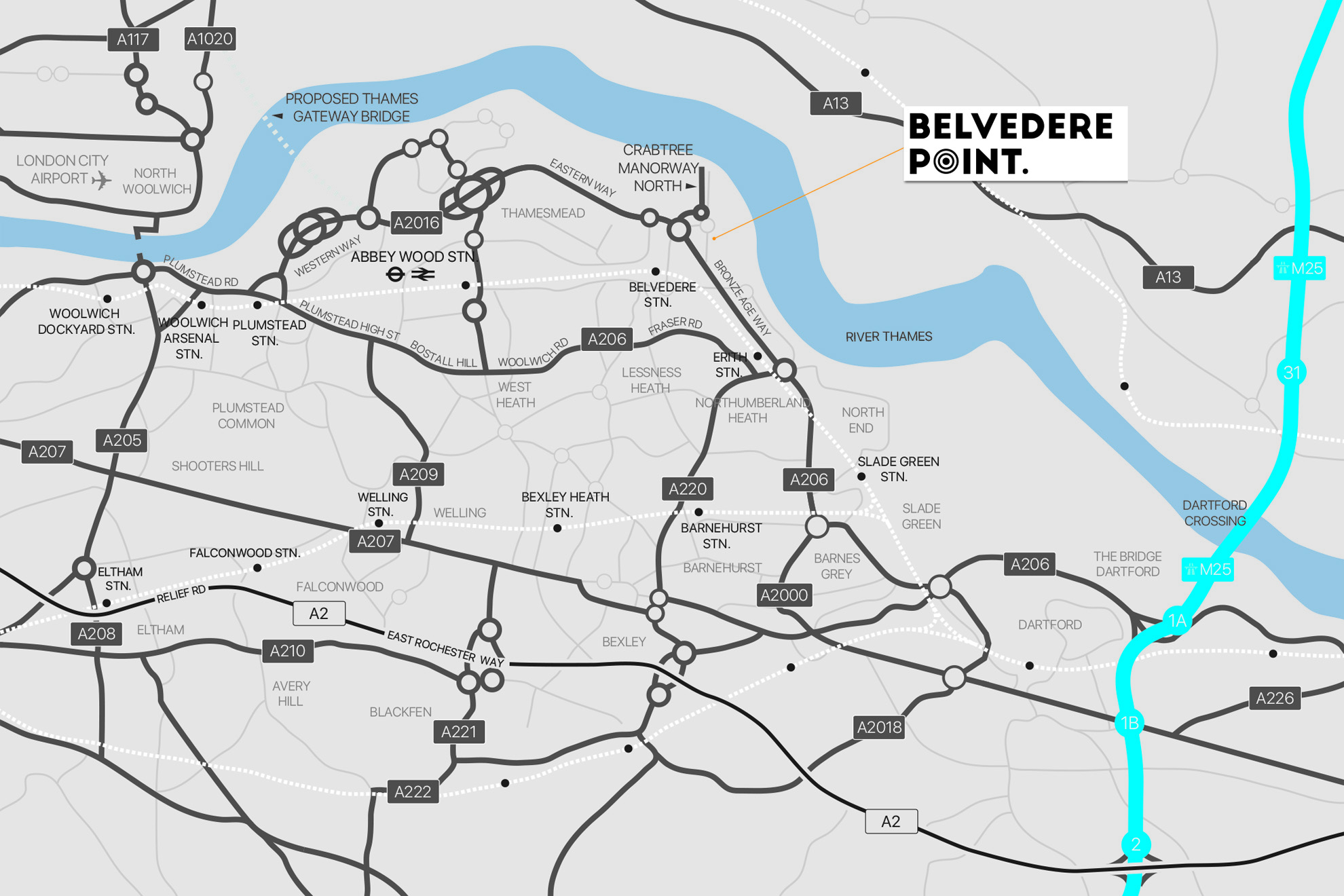 Map of Belvedere Point